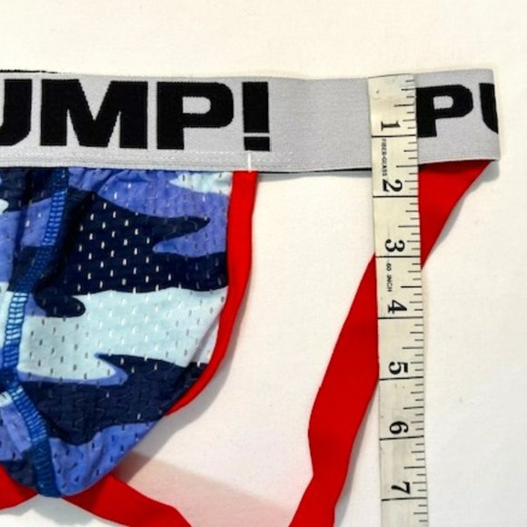 PUMP!  Camo Mesh Jockstrap - Blue Camo/Red/White/Black (186BCJK) - Picture 8 of 13